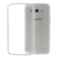 Луксозен твърд предпазен гръб за Samsung Galaxy Grand 2 G7100 / Grand 2 G7105 / Grand 2 Duos G7102 с бял силиконов кант